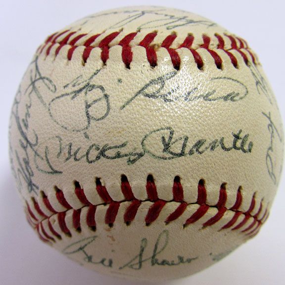 Lot Detail - 1961 New York Yankees Team Signed Baseball