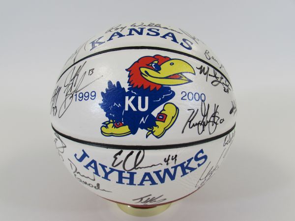 1999-00 Kansas Jayhawks Team Signed Basketball