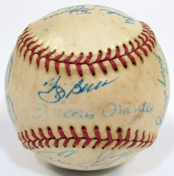 1959 New York Yankees Team Signed Ball