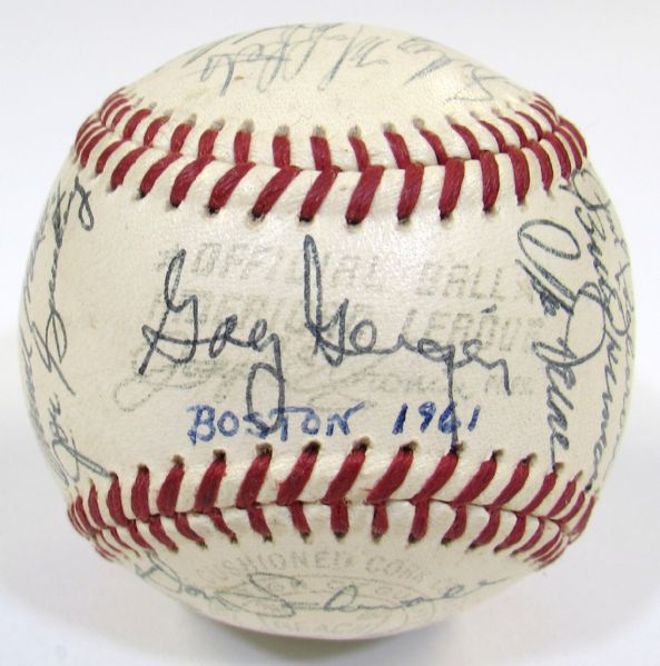 1961 Boston Red Sox Team Signed Baseball