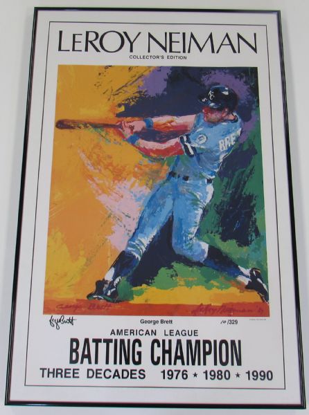 Leroy Neiman Signed George Brett Poster #10/329