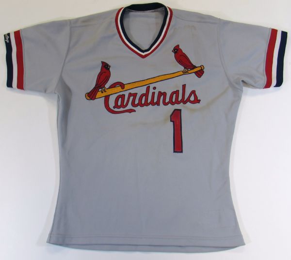 1992 Ozzie Smith Game Worn St. Louis Cardinals Jersey.  Baseball, Lot  #81412