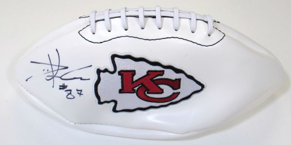 Travis Kelce Signed Football