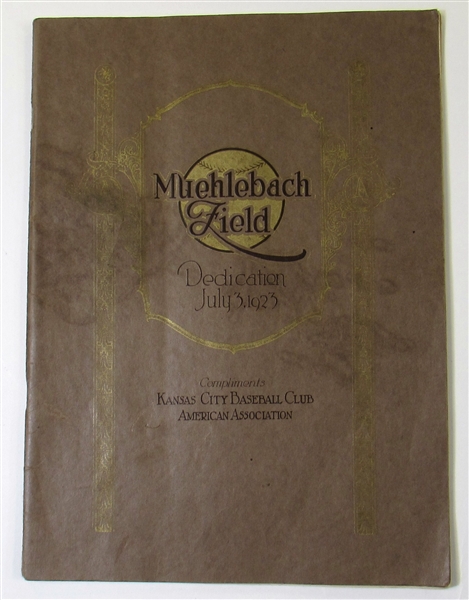  Rare Dedication Muehlbach Stadium Book