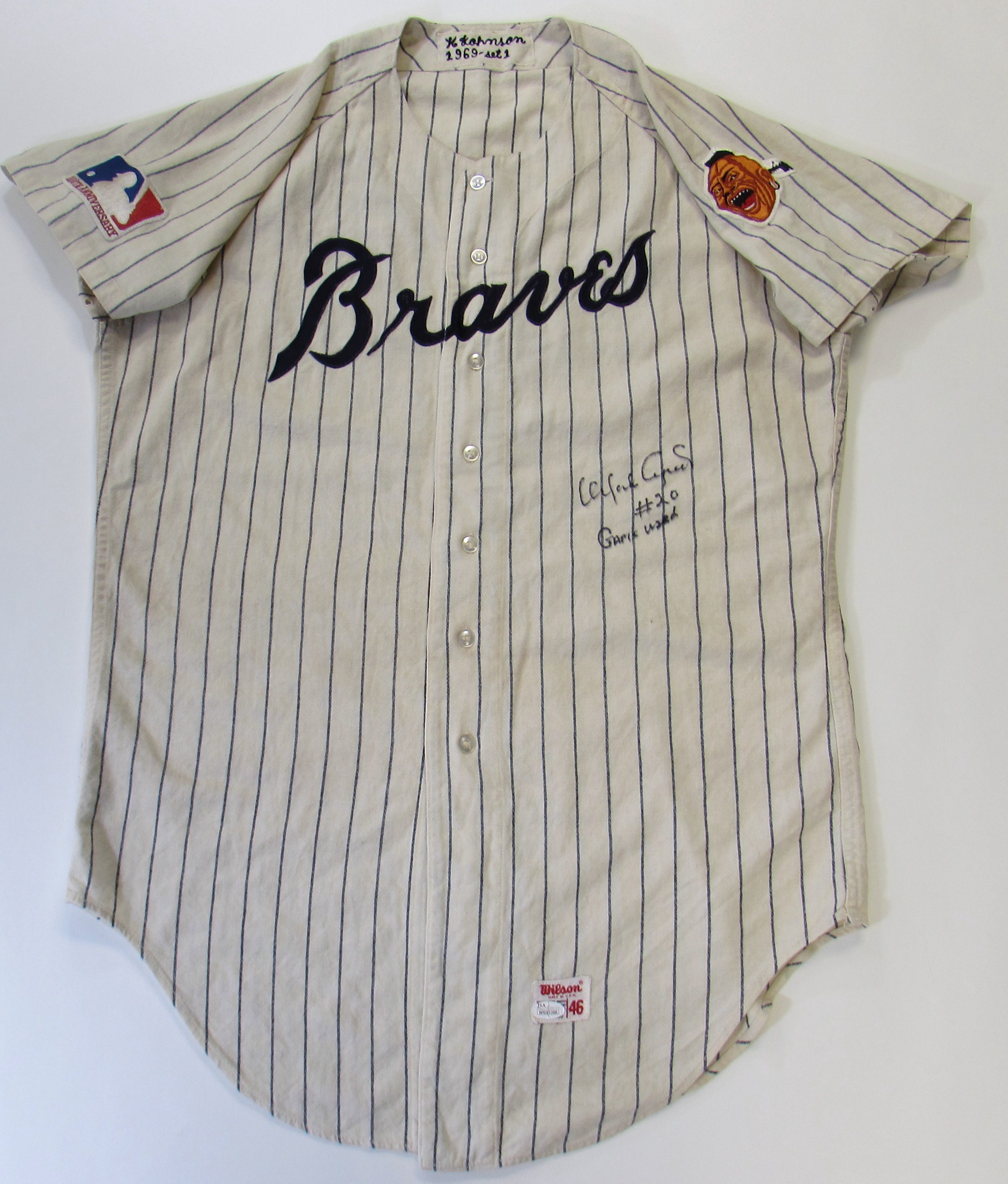 braves game used jersey