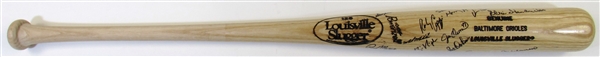 1996 Baltimore Orioles Signed Team Bat