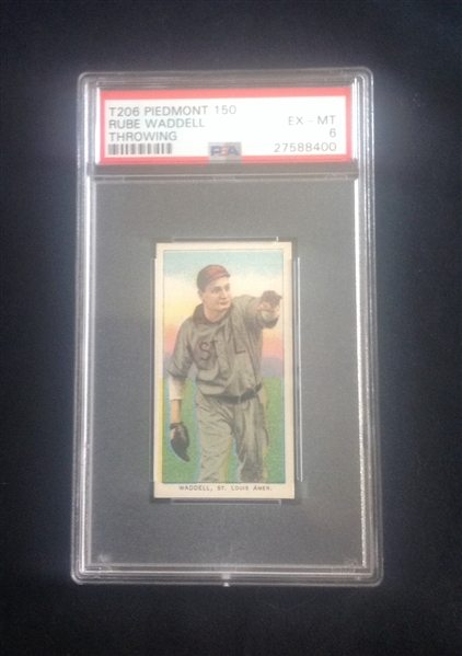 T-206 Rube Waddell Throwing PSA 6