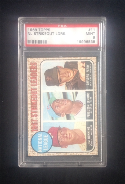 1968 Topps N.L.  Strike Out Leaders #11 PSA 9