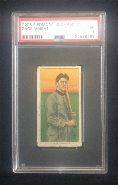 T-206 Zach Wheat Piedmont 350-460 PSA 1