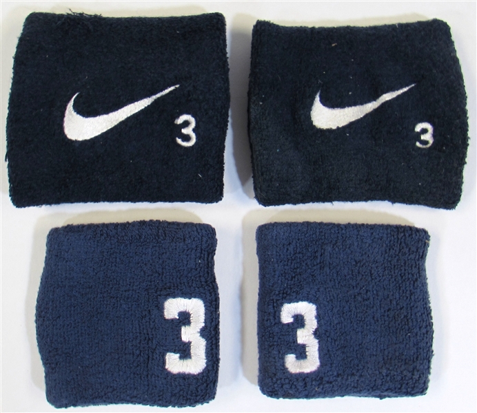 Lot of 4 Alex Rodriguez Game Used Sweatbands