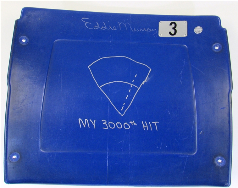 Eddie Murray Signed Seat back From 3000 hit Game