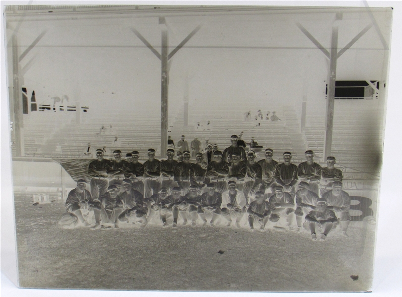 1913 NY Giants Team Photo Negative W/ Jim Thorpe