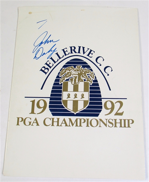 John Daly Signed 1992 PGA Championship Folder