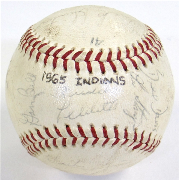 1965 Cleveland Indians Team Signed Ball