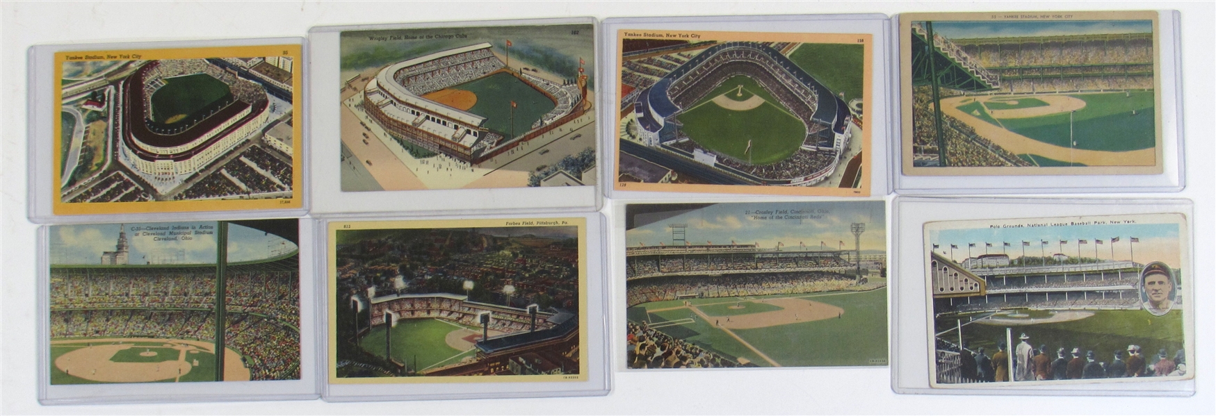 Lot Of 8 Rare Vintage Stadium Postcards (Yankee, Wrigley, Polo Grounds, Crosley, Forbes, & Municipal)