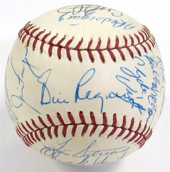 1968 California Angels Team Signed Ball 24 Sigs
