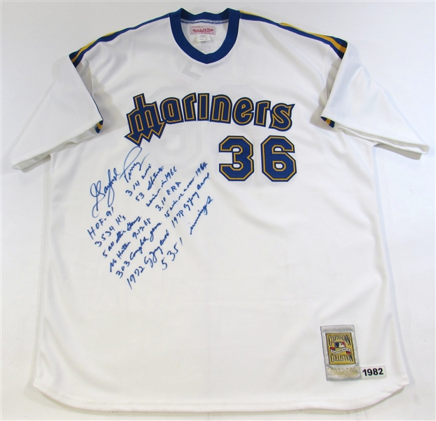 Gaylord Perry Signed Mariners Jersey W/ 13 Insription