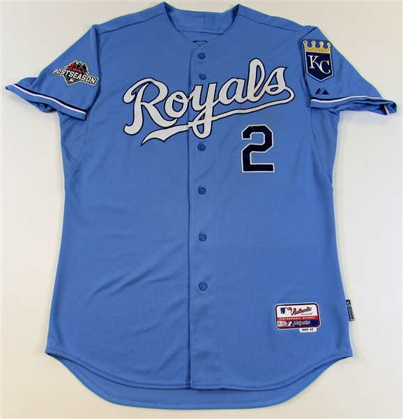 2015 Post Season Alcides Escobar Game Issued Jersey