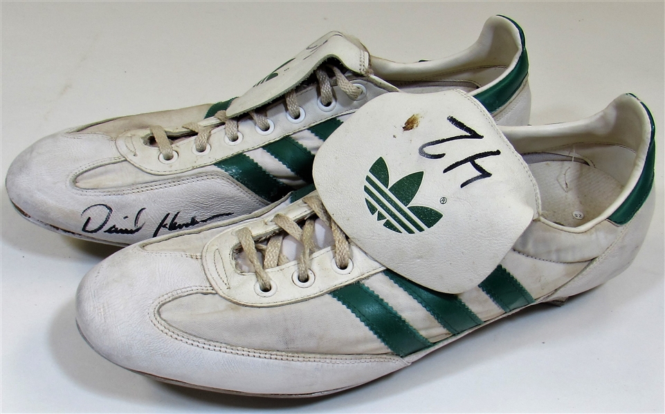1988-93 Dave Henderson Oakland As GU Signed Cleats