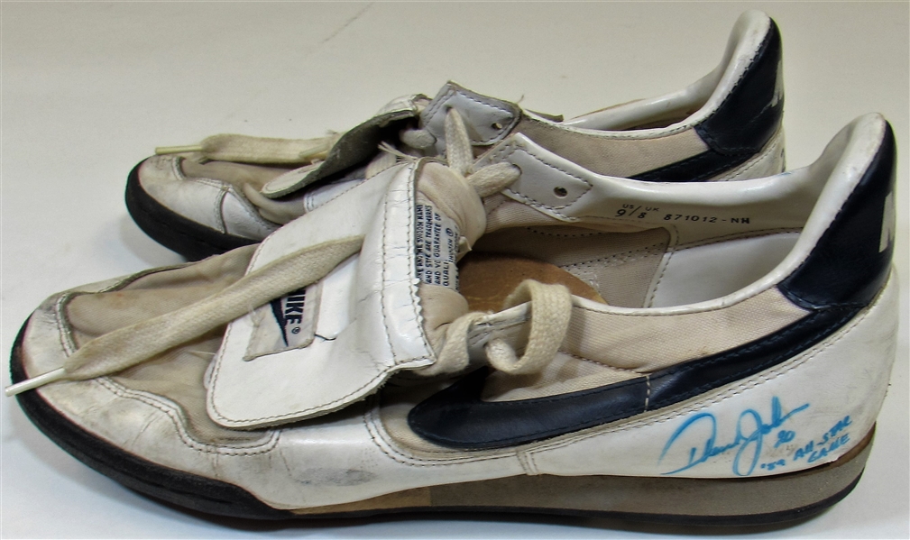 Circa 1987 Howard Johnson Game Used Signed Cleats
