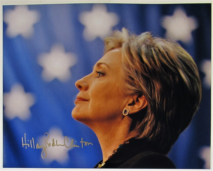 Hillary Rodham Clinton Signed 11x14 Photo Full JSA Letter
