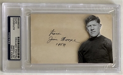 Jim Thorpe Signed PSA Cut Autograph