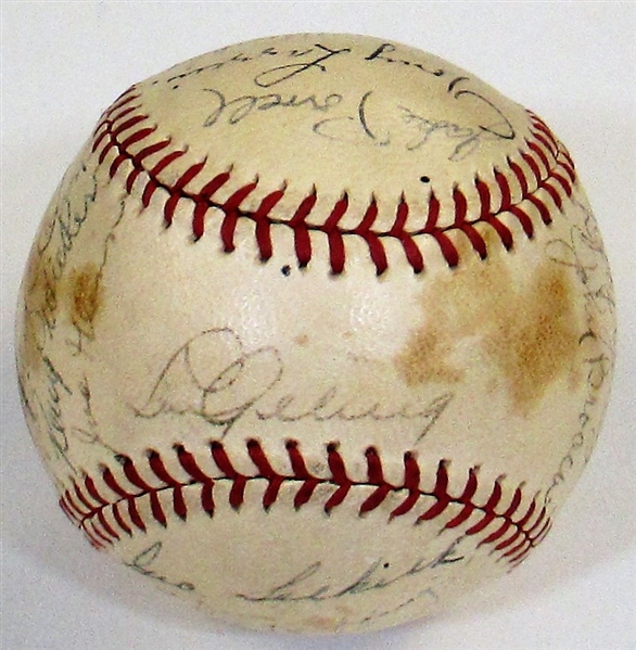 1936 N.Y. Yankees Team Signed Ball 