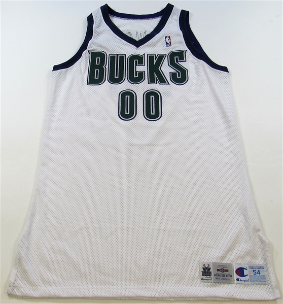 1995-96 Kevin Duckworth Game Worn Bucks Jersey