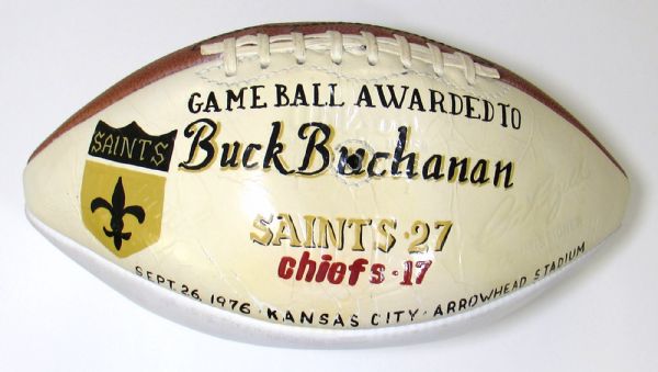 Buck Buchanan Game Ball Award 9/26/1976