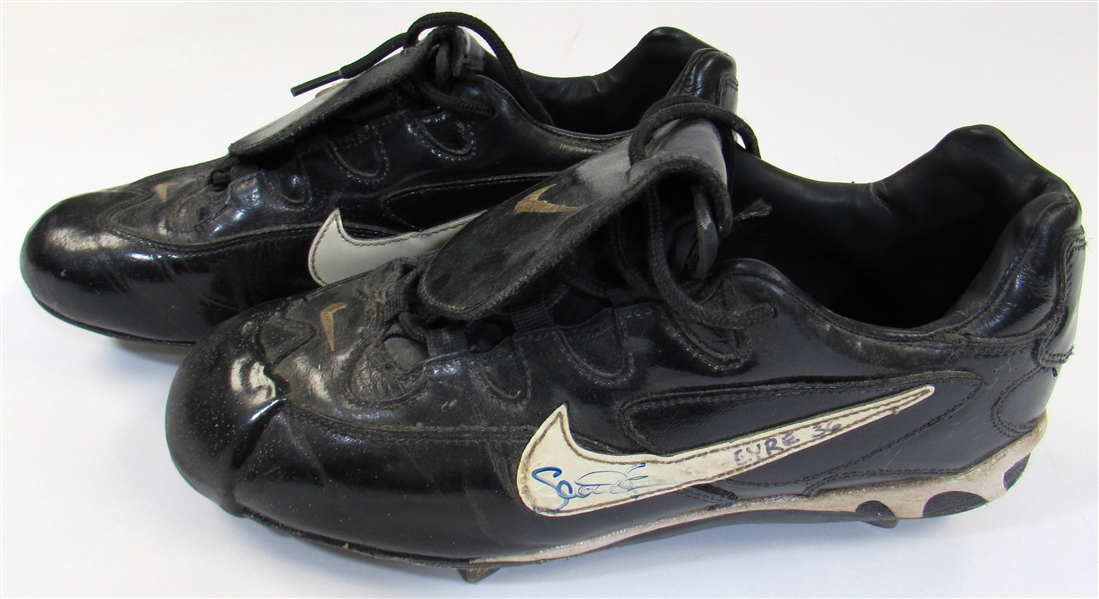 Scott Eyre Game Used Signed Chicago White Sox Cleats. Scott Erye #36 