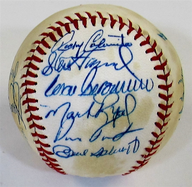 1982 Kansas City Royals Team Signed Baseball 