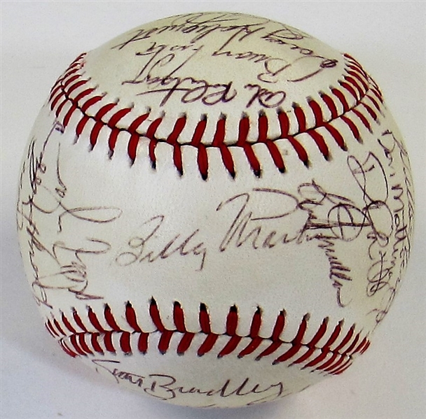 1985 New York Yankees Team Signed Baseball 
