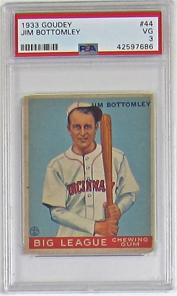 1933 Goudey Jim Bottomley (PSA 3)