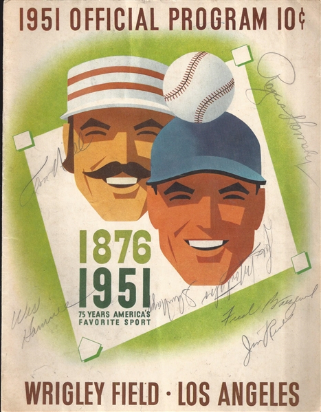 1951 Program Signed - Rogers Hornby Total 15 Signatures