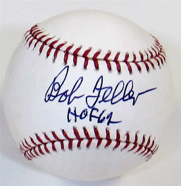 Bob Feller Single Signed Baseball