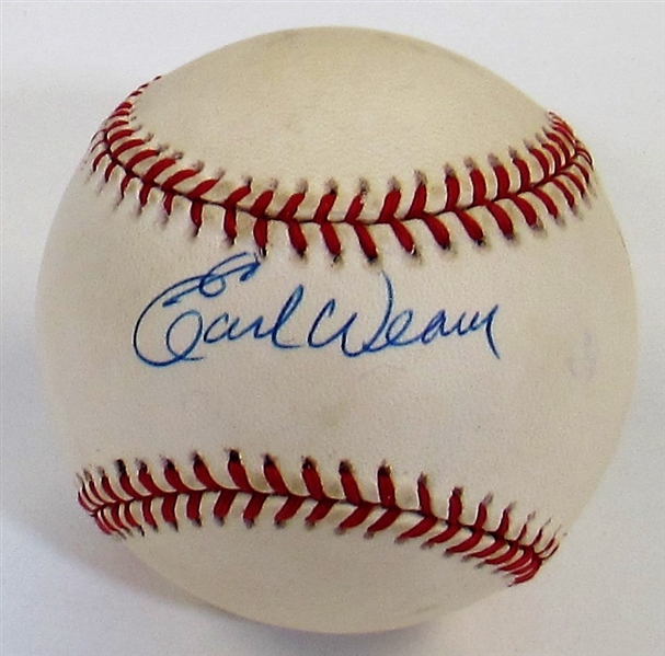Earl Weaver Single Signed Baseball JSA Authenticated.