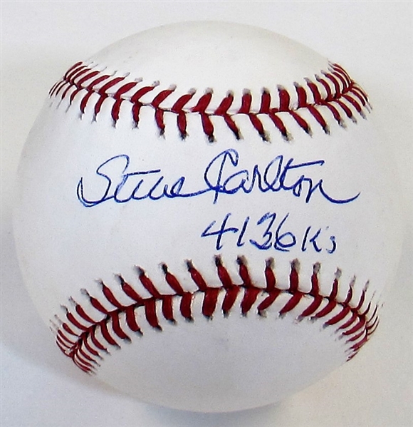 Steve Carlton Single Signed Baseball