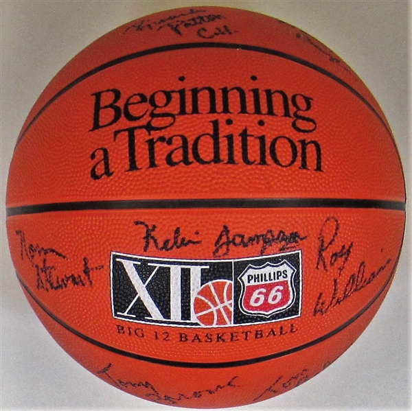 Big XII Signed Coaches Basketball 9 Total Autographs 