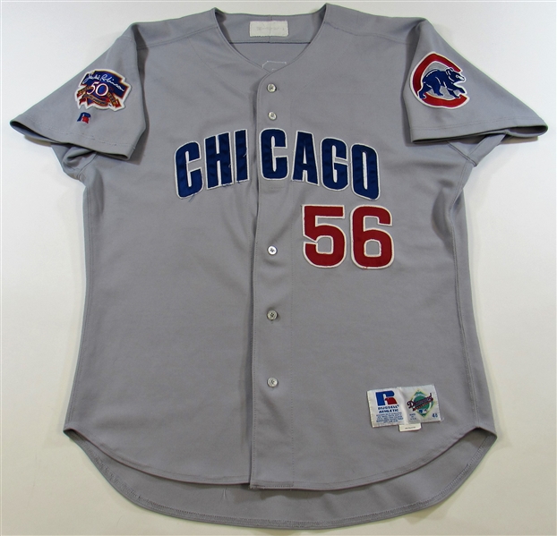 1997 Brian McRae GU Signed Chicago Cubs Road Jersey