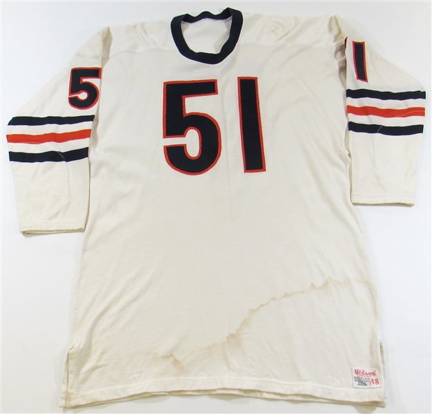 Dick Butkus Signed Chicago Bears Vintage Jersey JSA