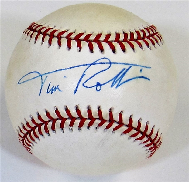 Tim Robbins Single Signed Baseball