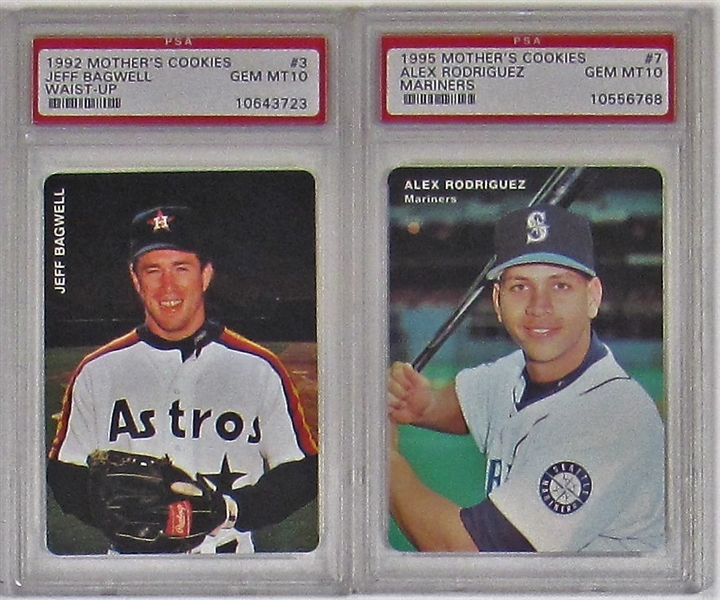 Lot Of 2 Mothers Cookies PSA (Bagwell & A-Rod)