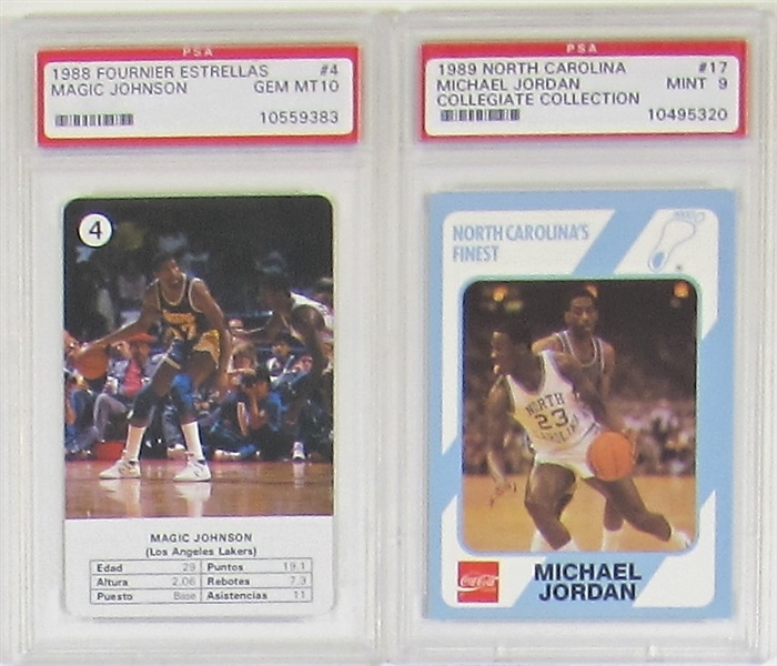 Lot Of 2 Basketball Cards PSA Jordan & Magic