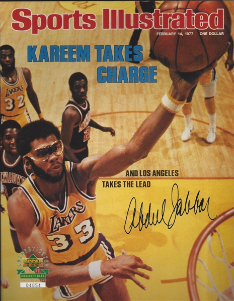 Kareem Abbul-Jabbar Signed Sports Illustrated Cover - Upperdeck