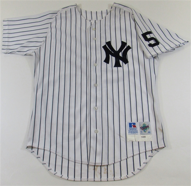 1999 Derek Jeter Game Worn NY Yankees Jersey