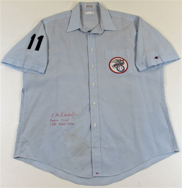 Don Denkinger 1985 Baseball Game Worn signed Uniform