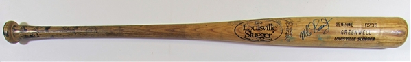 1985 Mike Greenwell Game Used Signed Bat