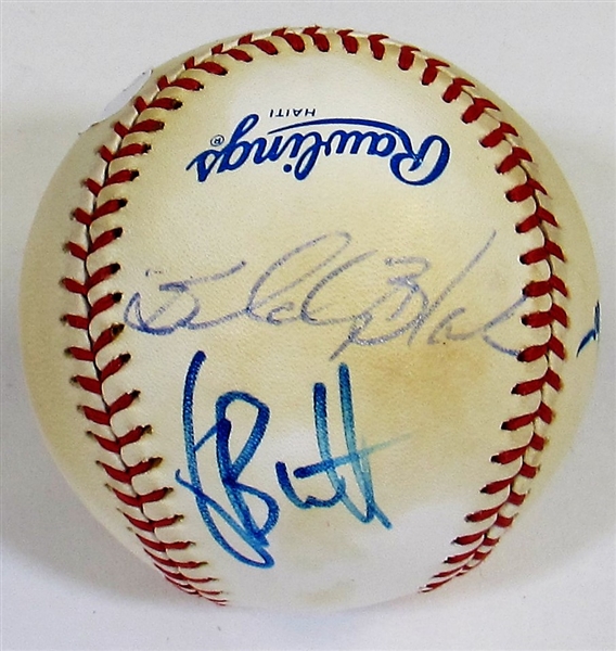 1985 Game Used Kansas City Royals Team Signed Baseball - Brett