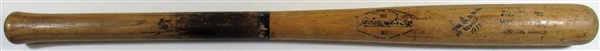 1972 Mike Hedlund Game Used & Signed Bat