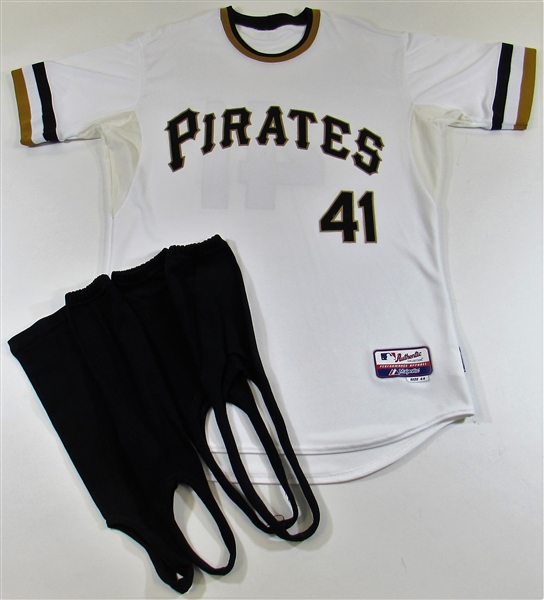 Bill Virdon Game Used Coaches Jersey Pittsburgh Pirates -Stirrups x 4